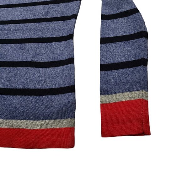 Tommy Hilfiger Womens Sweater Casual Striped 100% Cotton Blue Sz S - Picture 13 of 15
